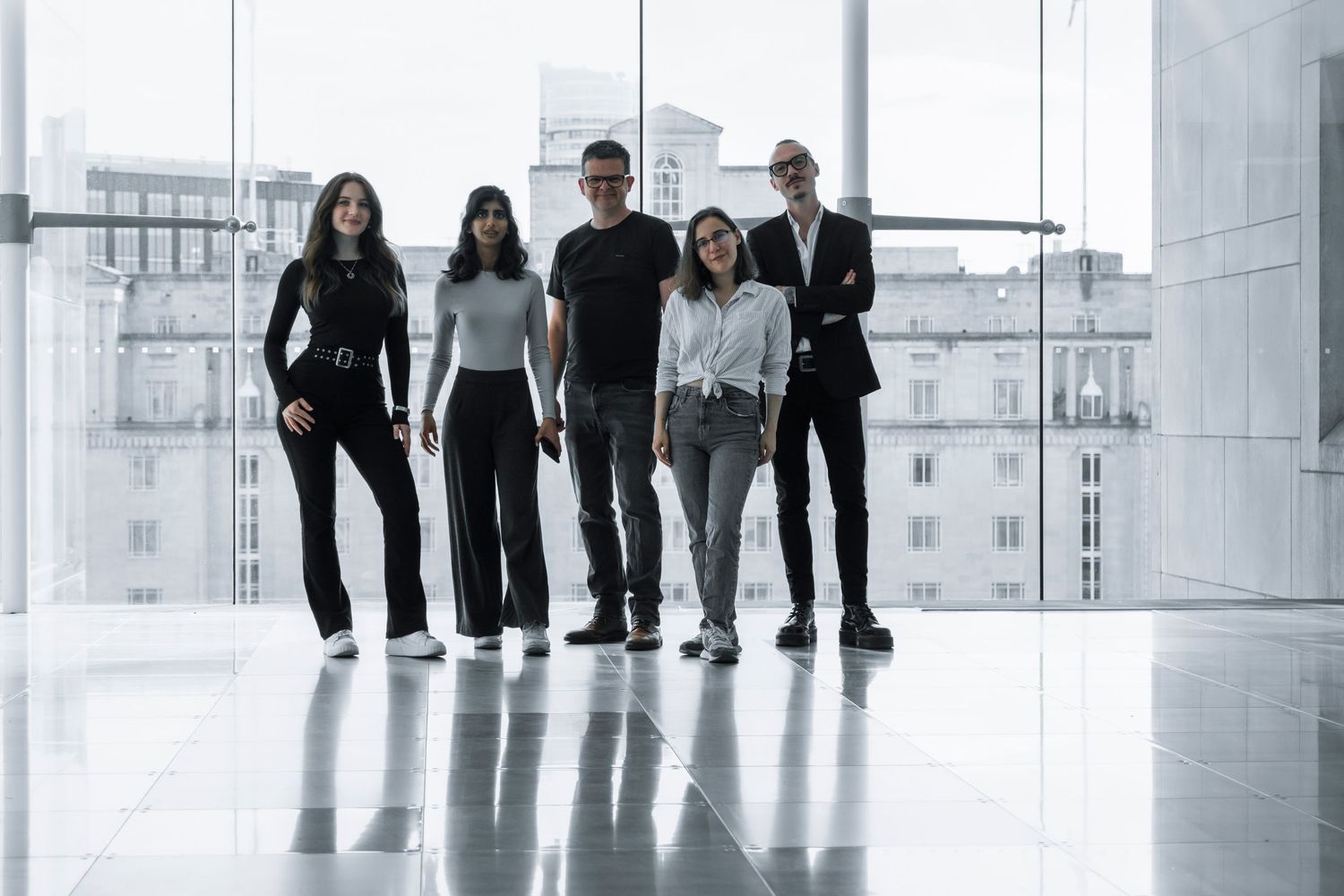 Professional team portrait of business consultants in modern office environment
