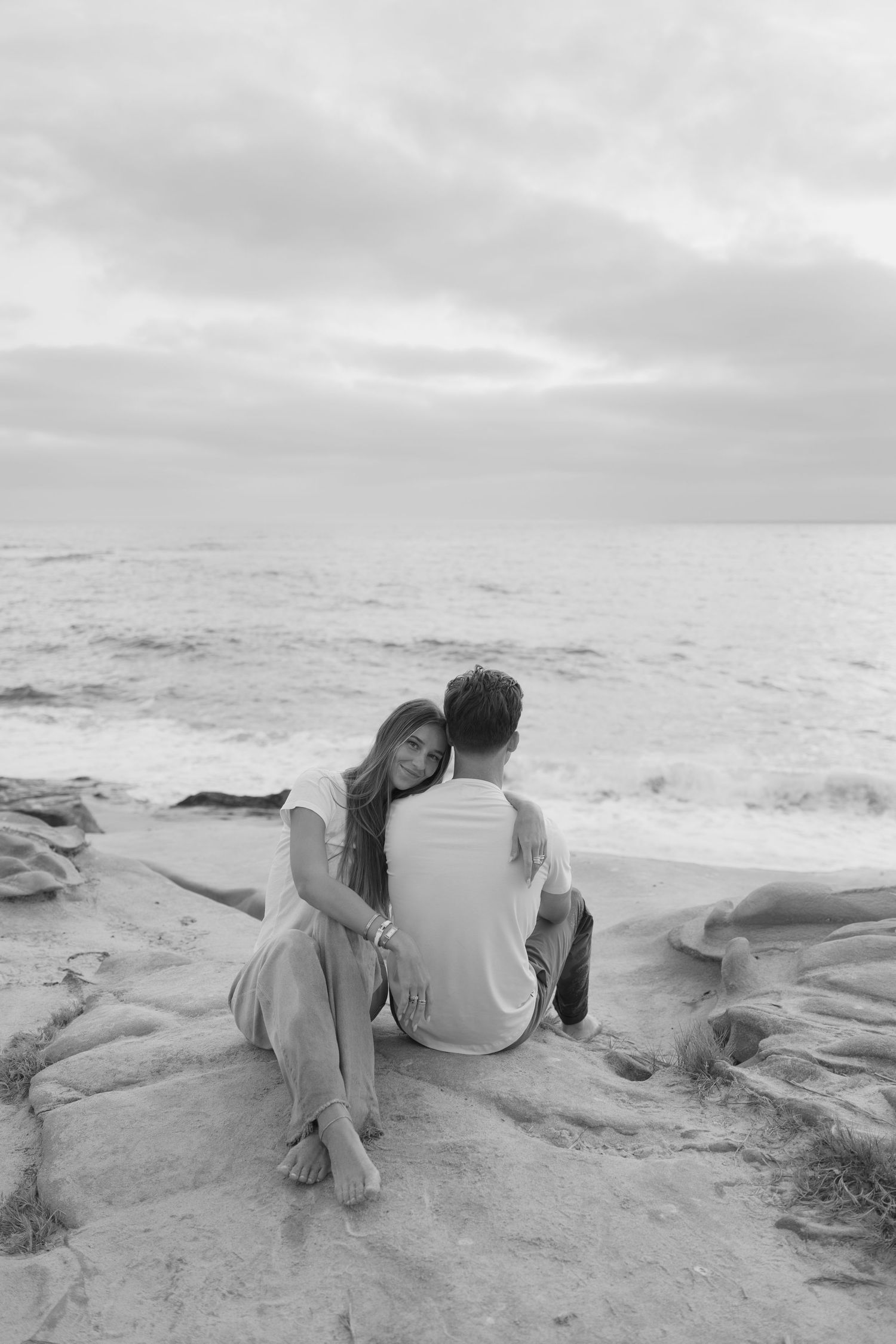 san diego couples photographer windansea beach golden hour engagement photography california coast portraits