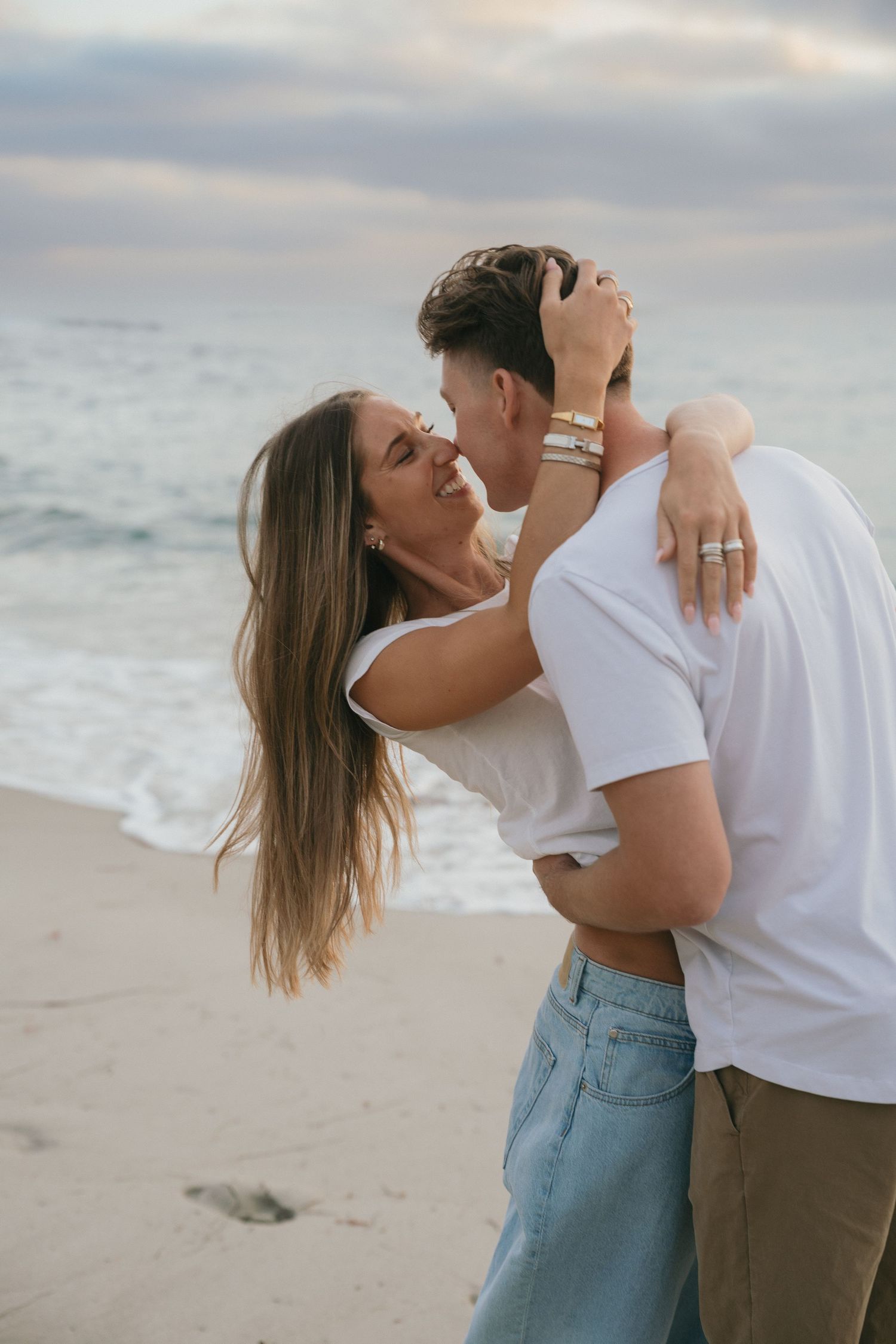 san diego couples photographer windansea beach golden hour engagement photography california coast portraits
