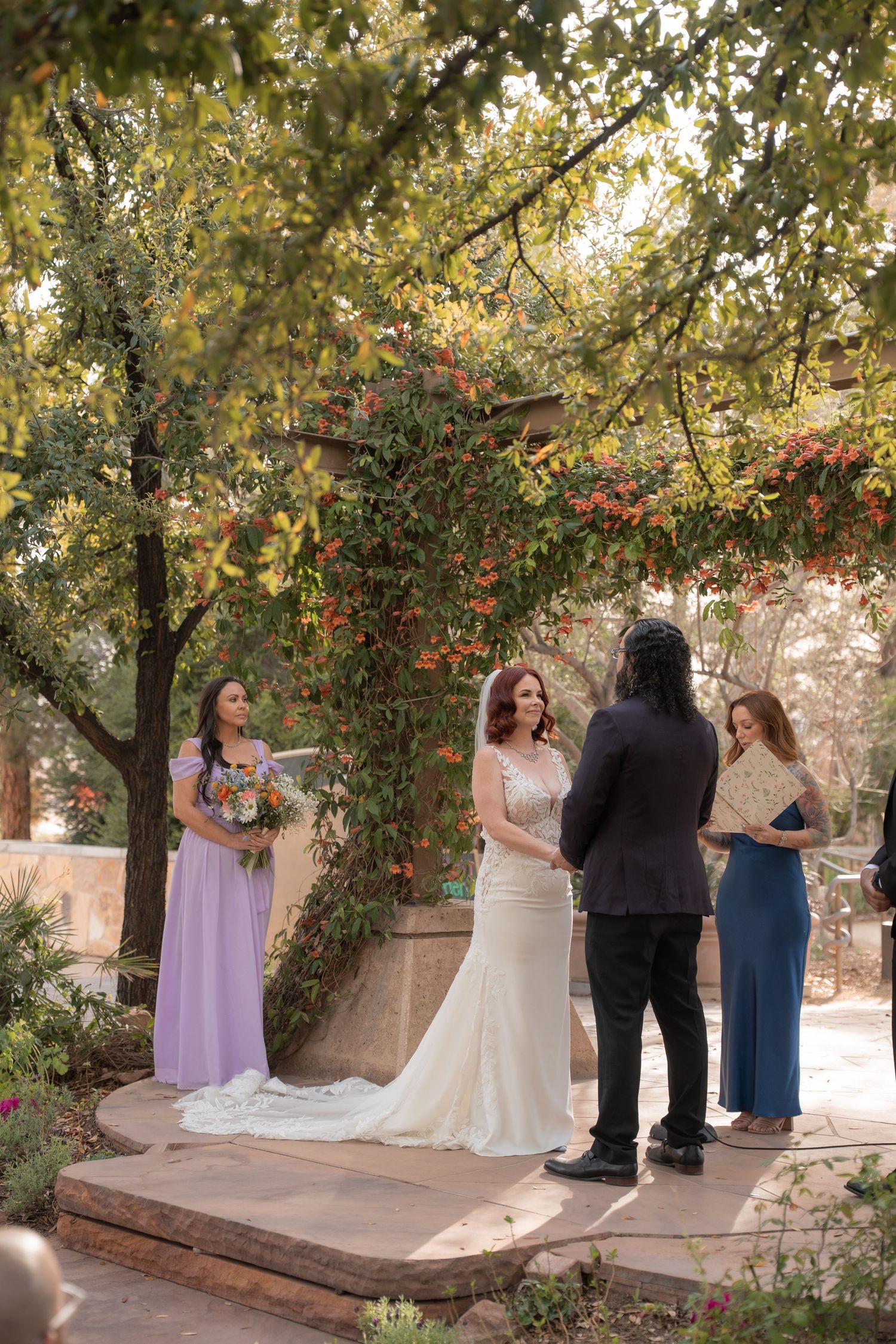 san diego wedding photographer las vegas springs preserve outdoor ceremony couple vows desert wedding photography