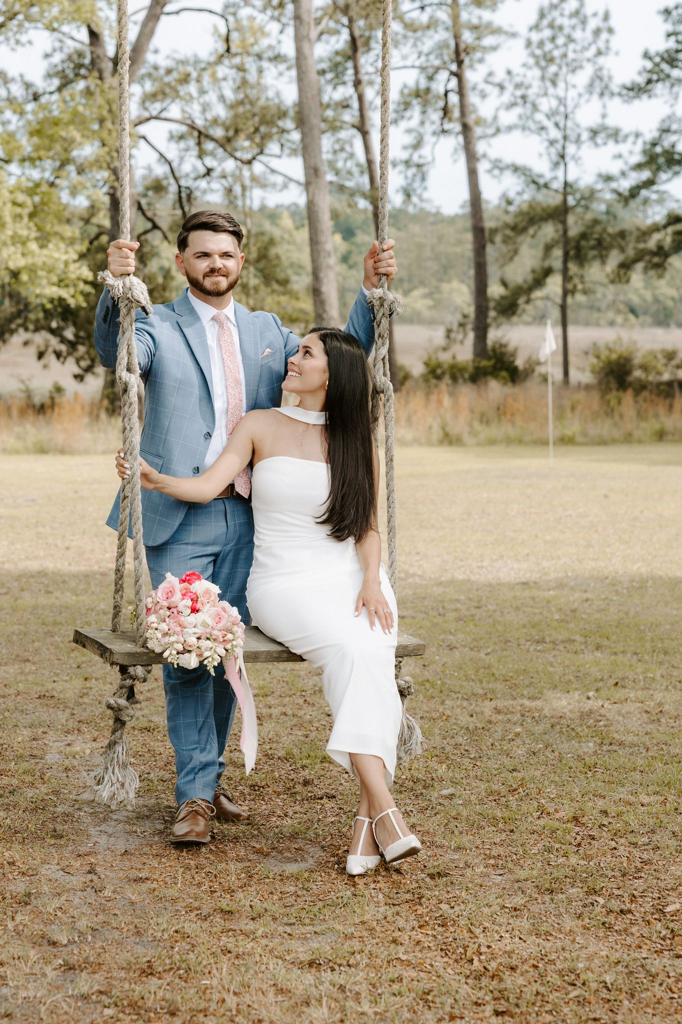 Charleston wedding/engagement/couple photos at Pine Creek Place