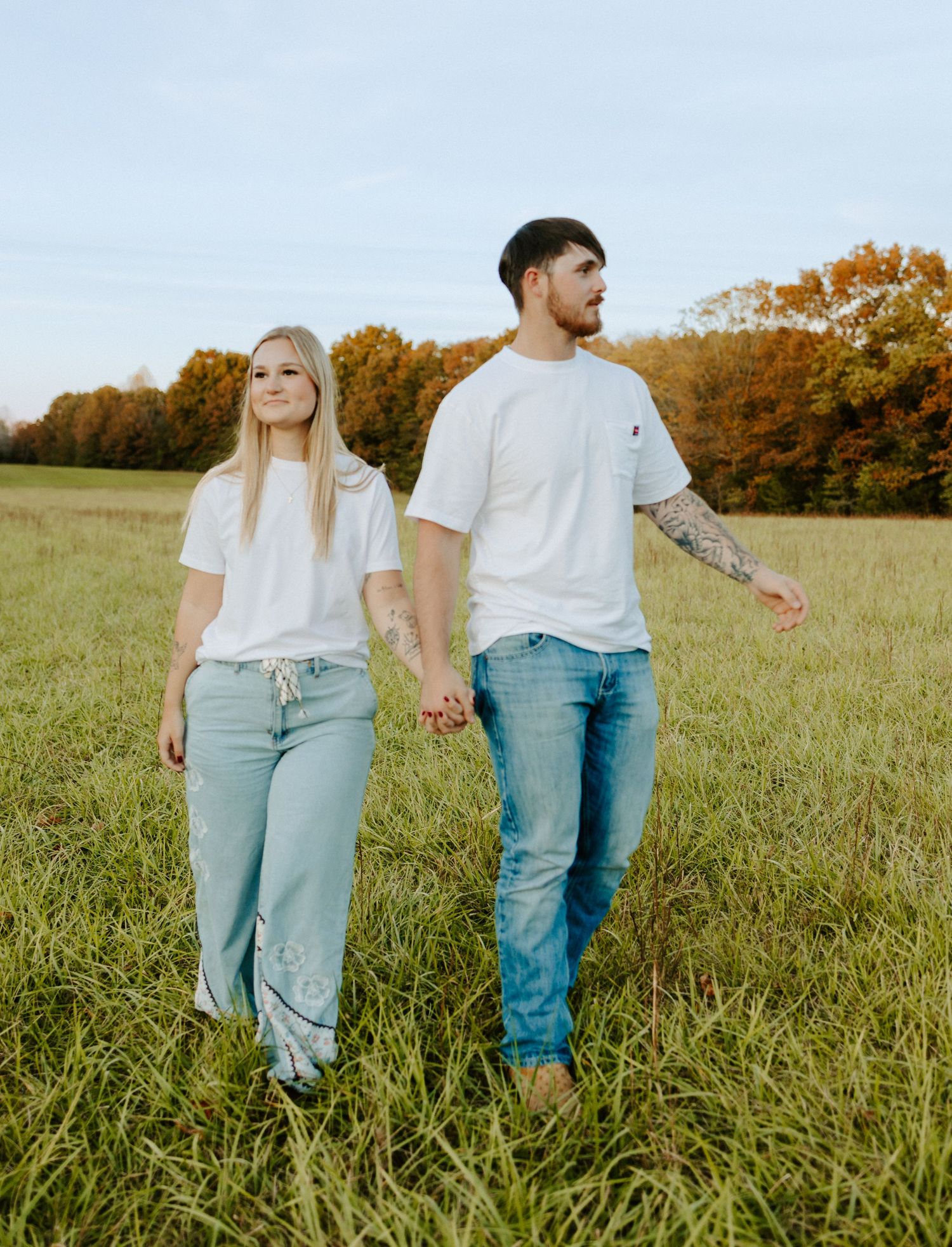 Middle Tennessee farm couple's engagement photography