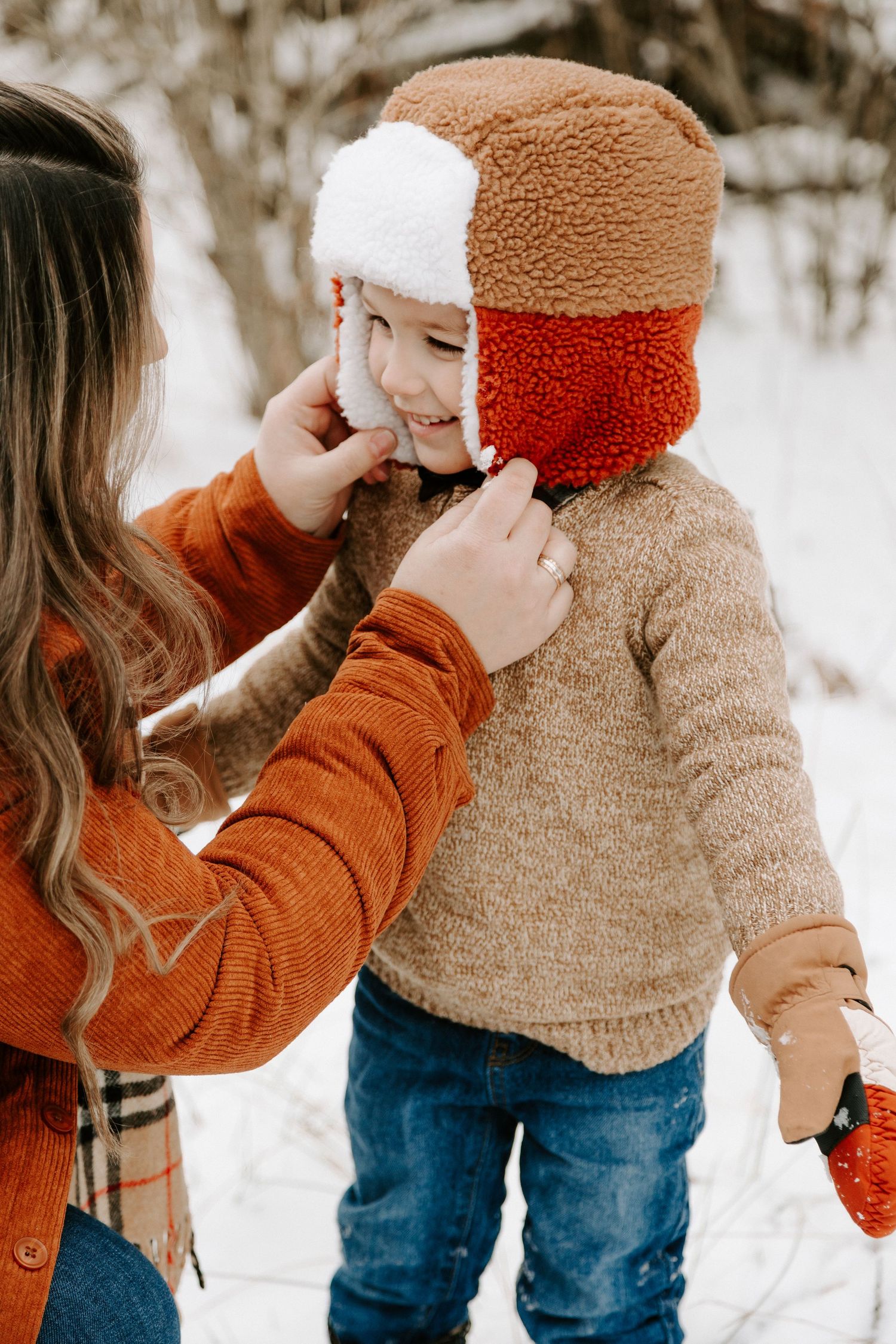 Middle Tennessee snowy family photography