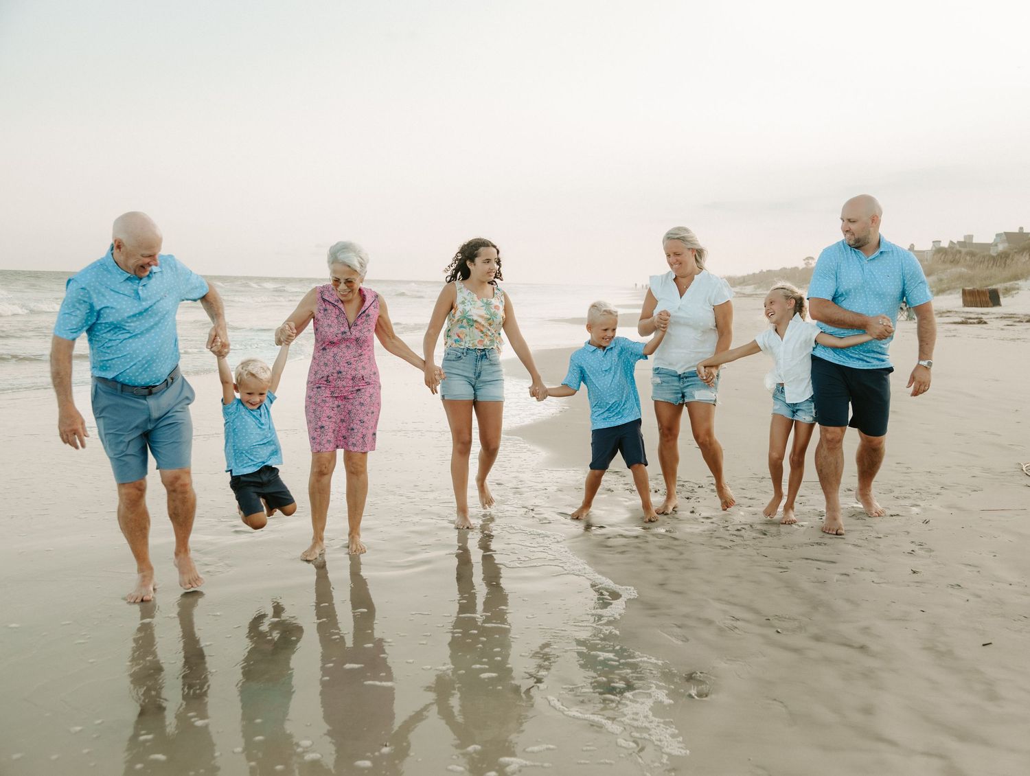 Large Family photography beach session at Hilton Head Island, SC