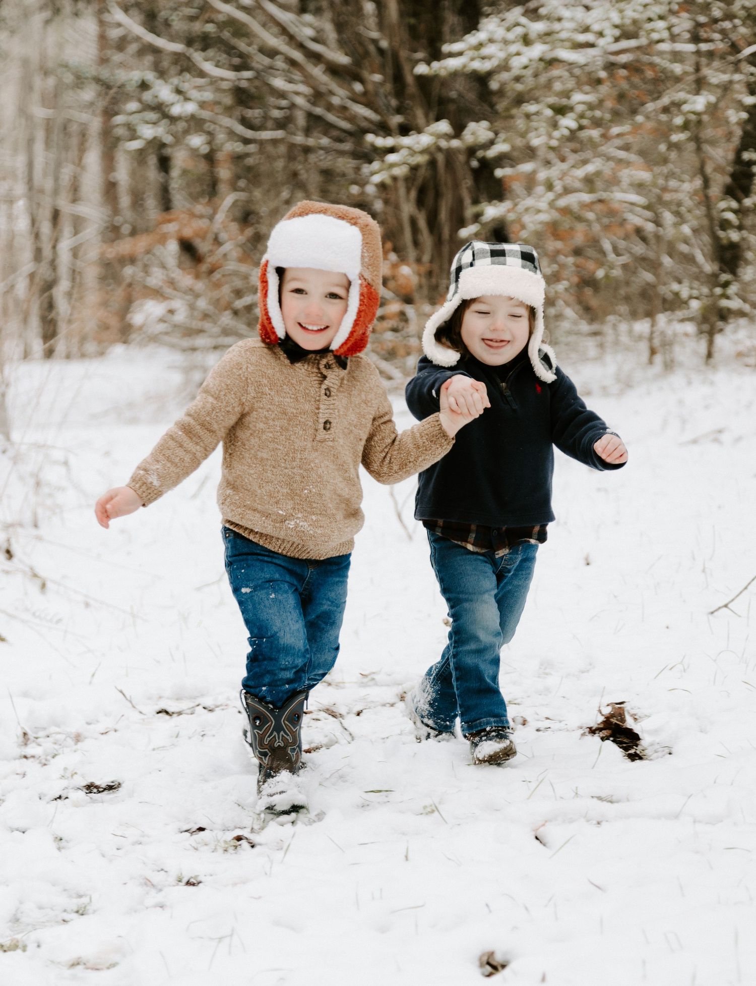 Middle Tennessee snowy family photography
