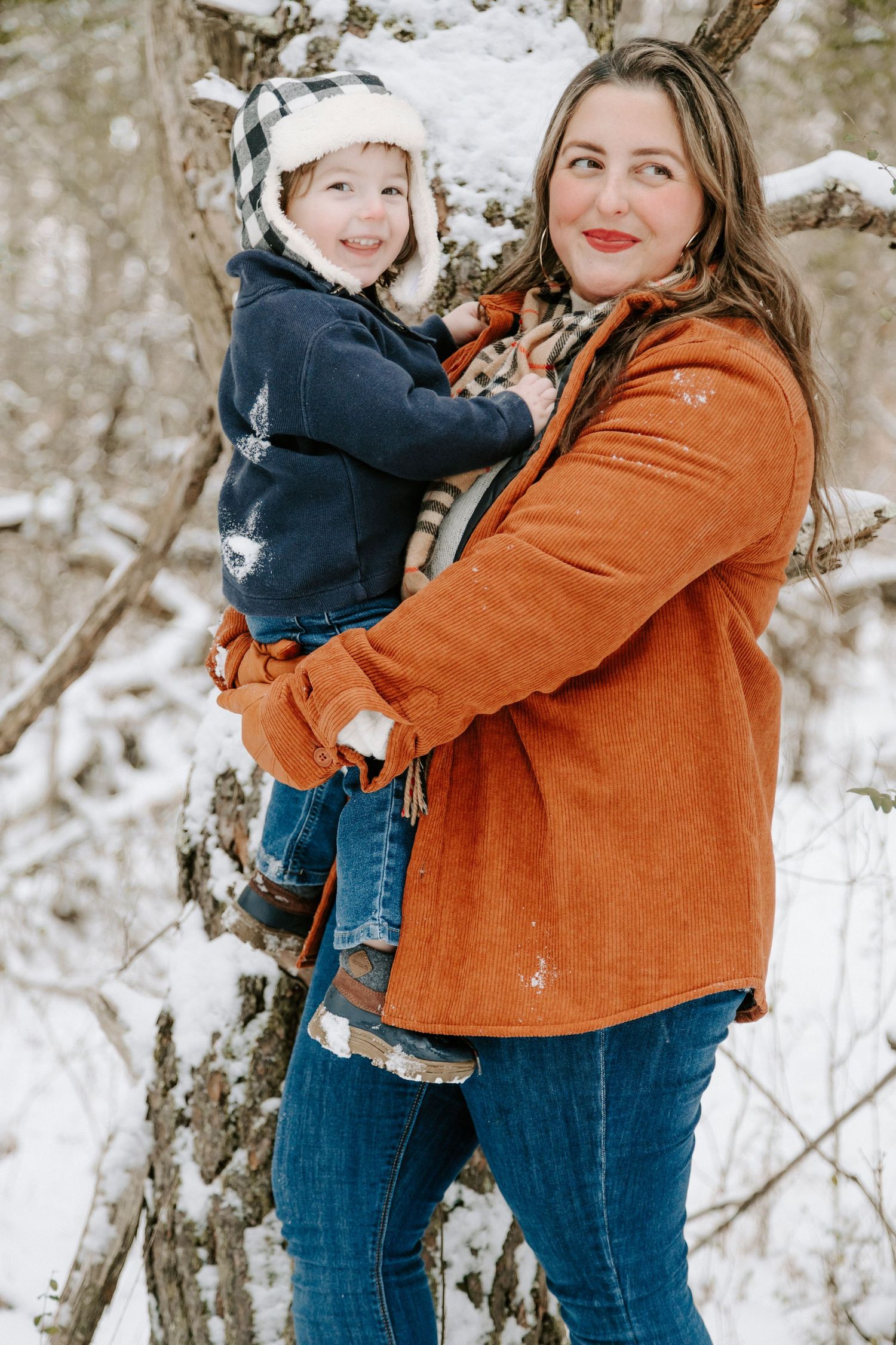 Middle Tennessee snowy family photography
