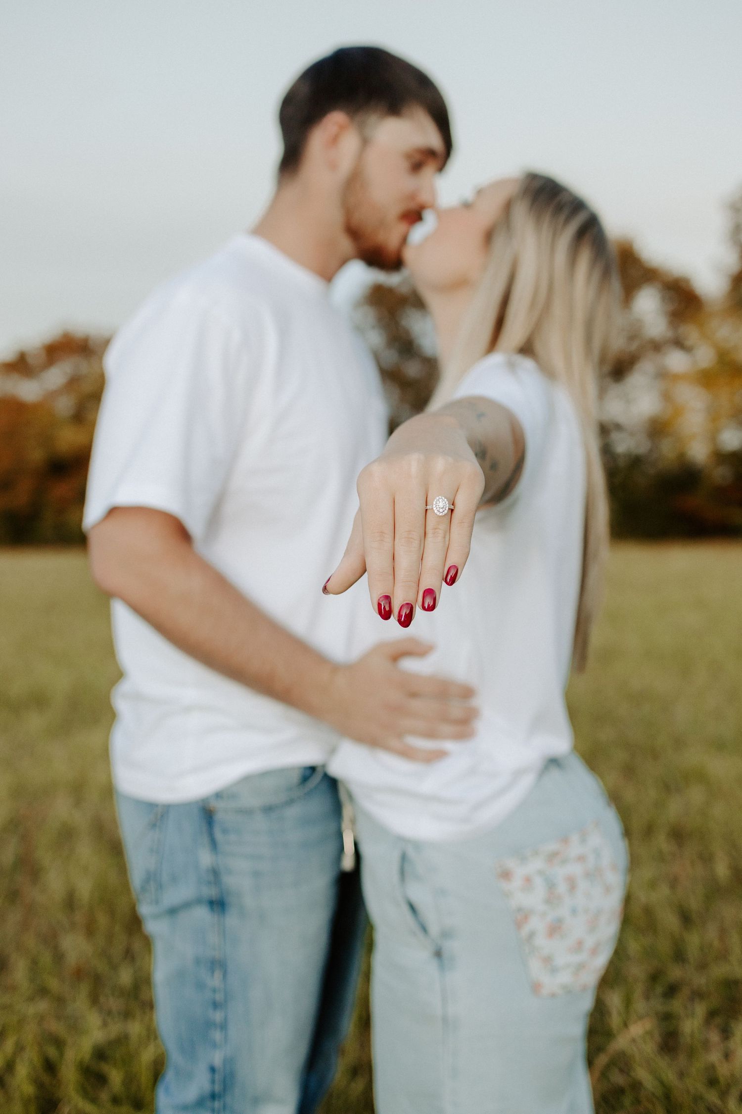 Middle Tennessee farm couple's engagement photography