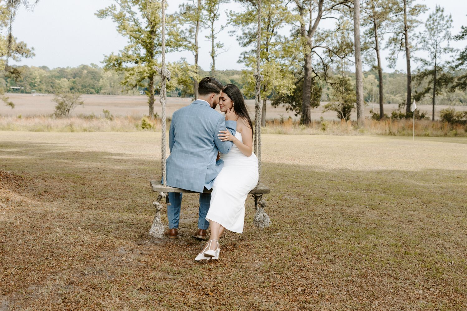 Charleston wedding/engagement/couple photos at Pine Creek Place