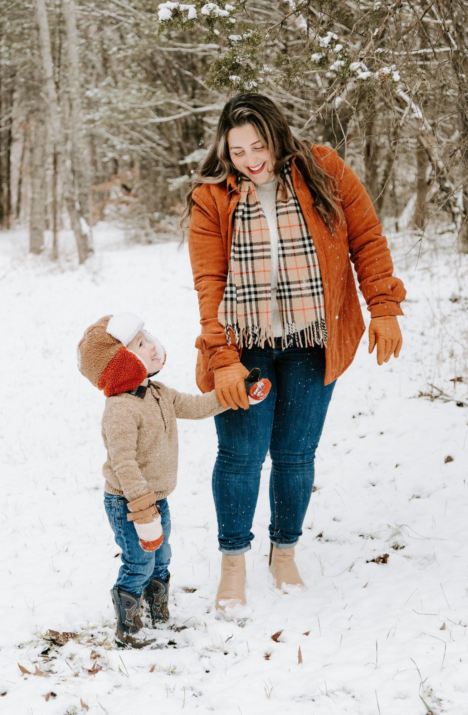 Middle Tennessee snowy family photography