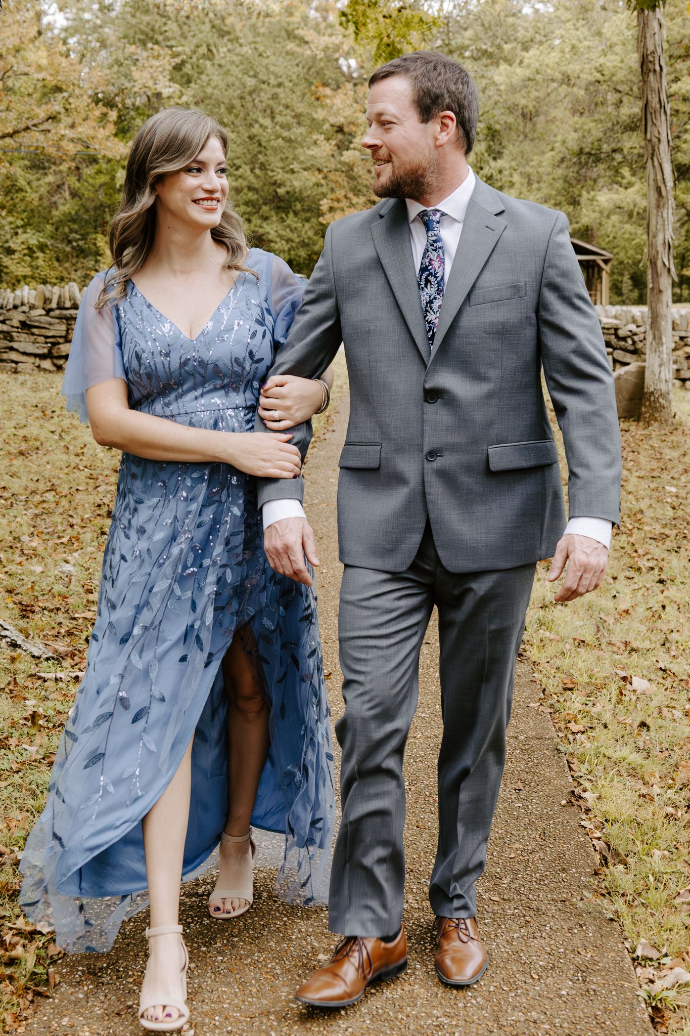 Tennessee State Park couple's fall engagement photography