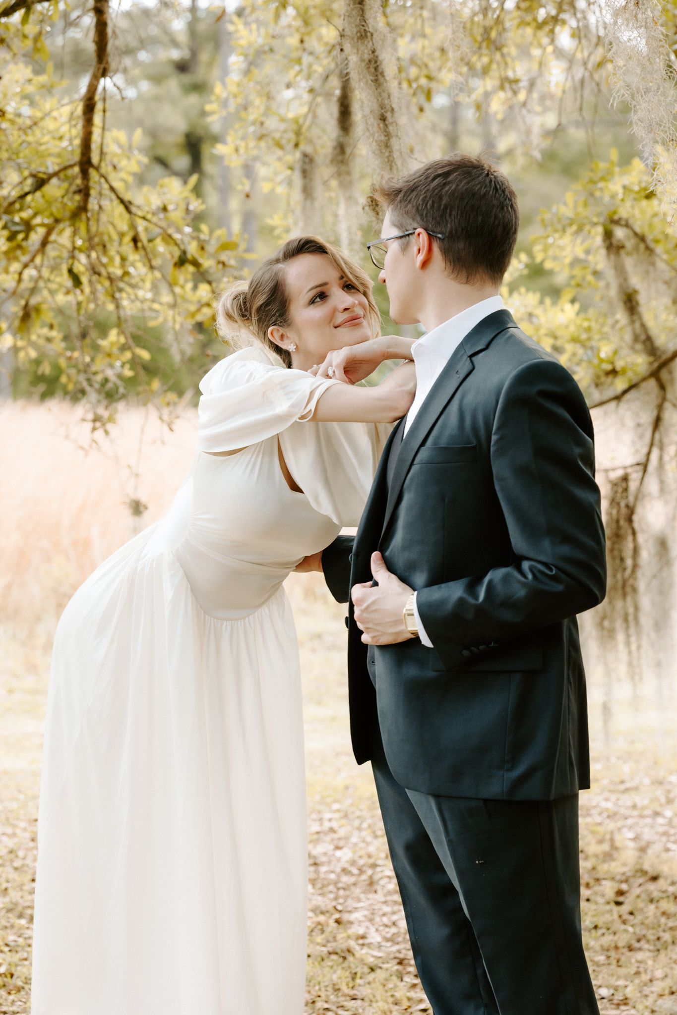 Charleston wedding/engagement/couple photos at Pine Creek Place