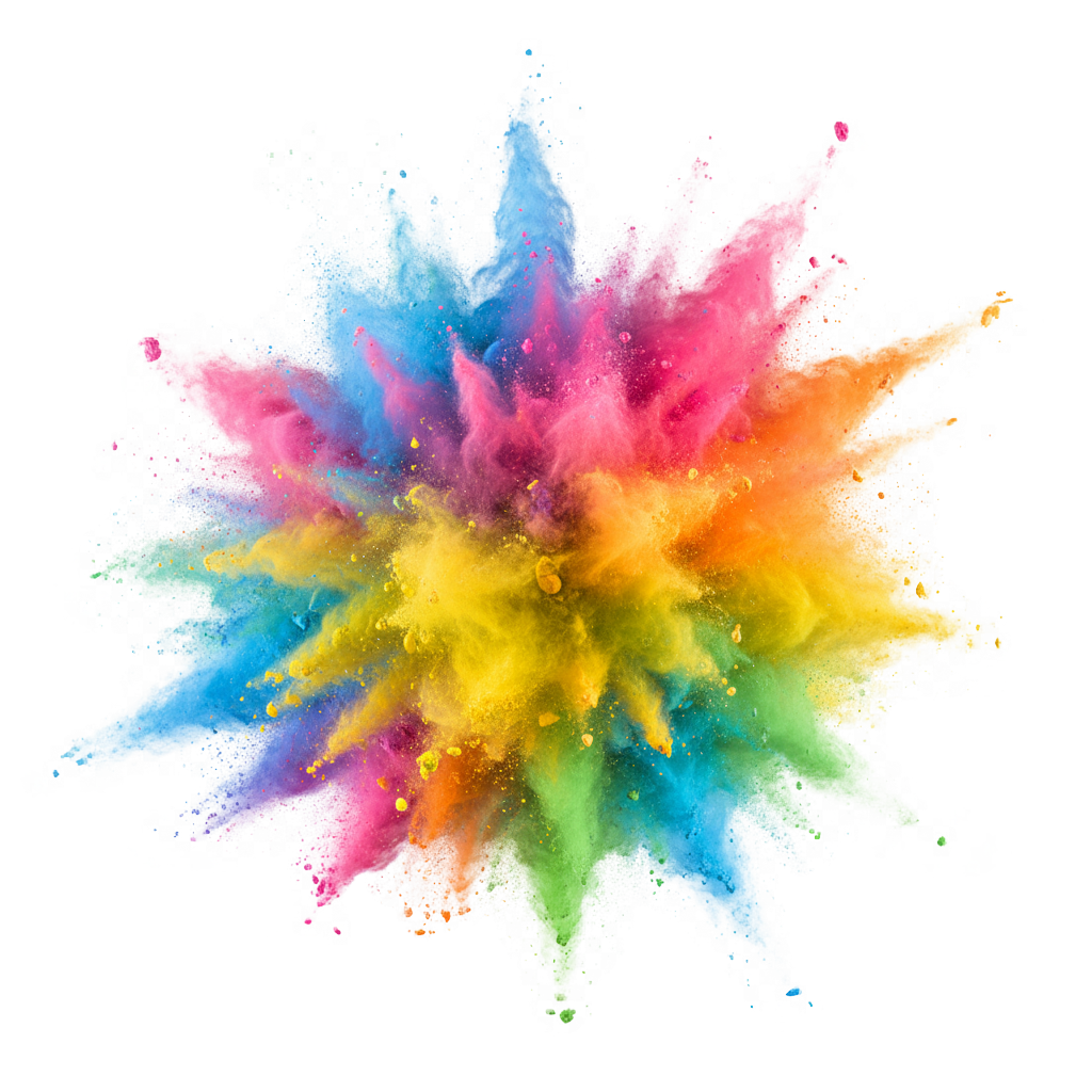 Explosion de poudre powder Holi multicolore, couleurs vives. Portrait Wenaewe photographie sarthe Rouen photographe animalier
