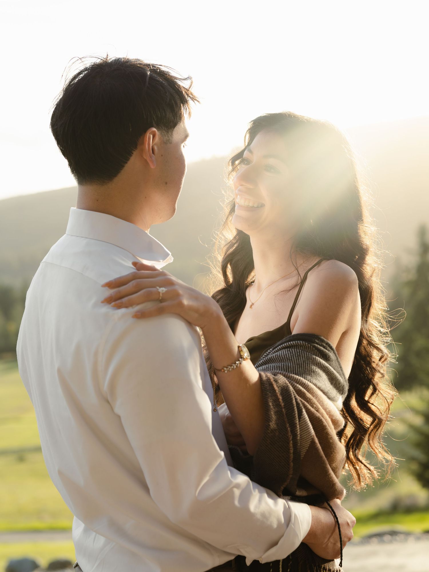 Dreamy engagement photos near Seattle, Washington in Mount Vernon, Washington during the fall.