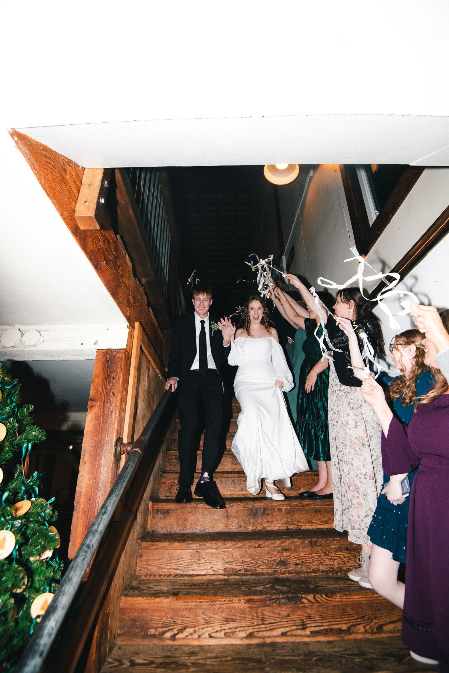 Classic, vibey wedding photography in Washington of the Pacific Northwest at Copper Gables barn during a magical winter day.