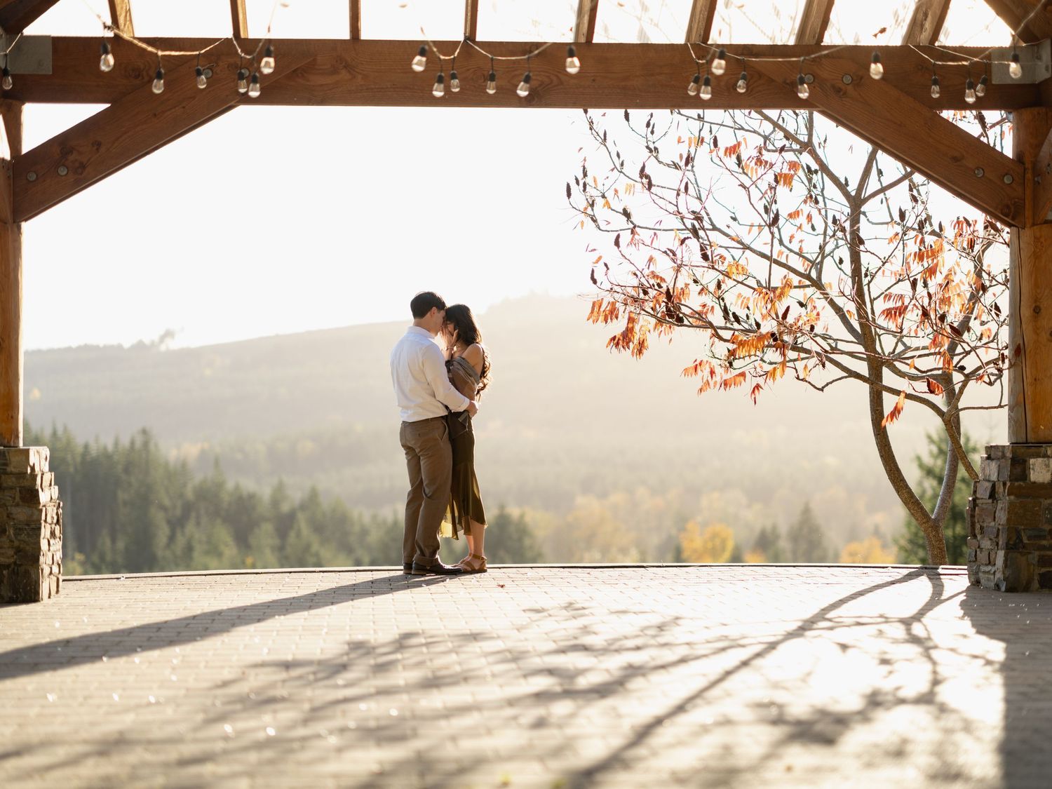 Dreamy engagement photos near Seattle, Washington in Mount Vernon, Washington during the fall.