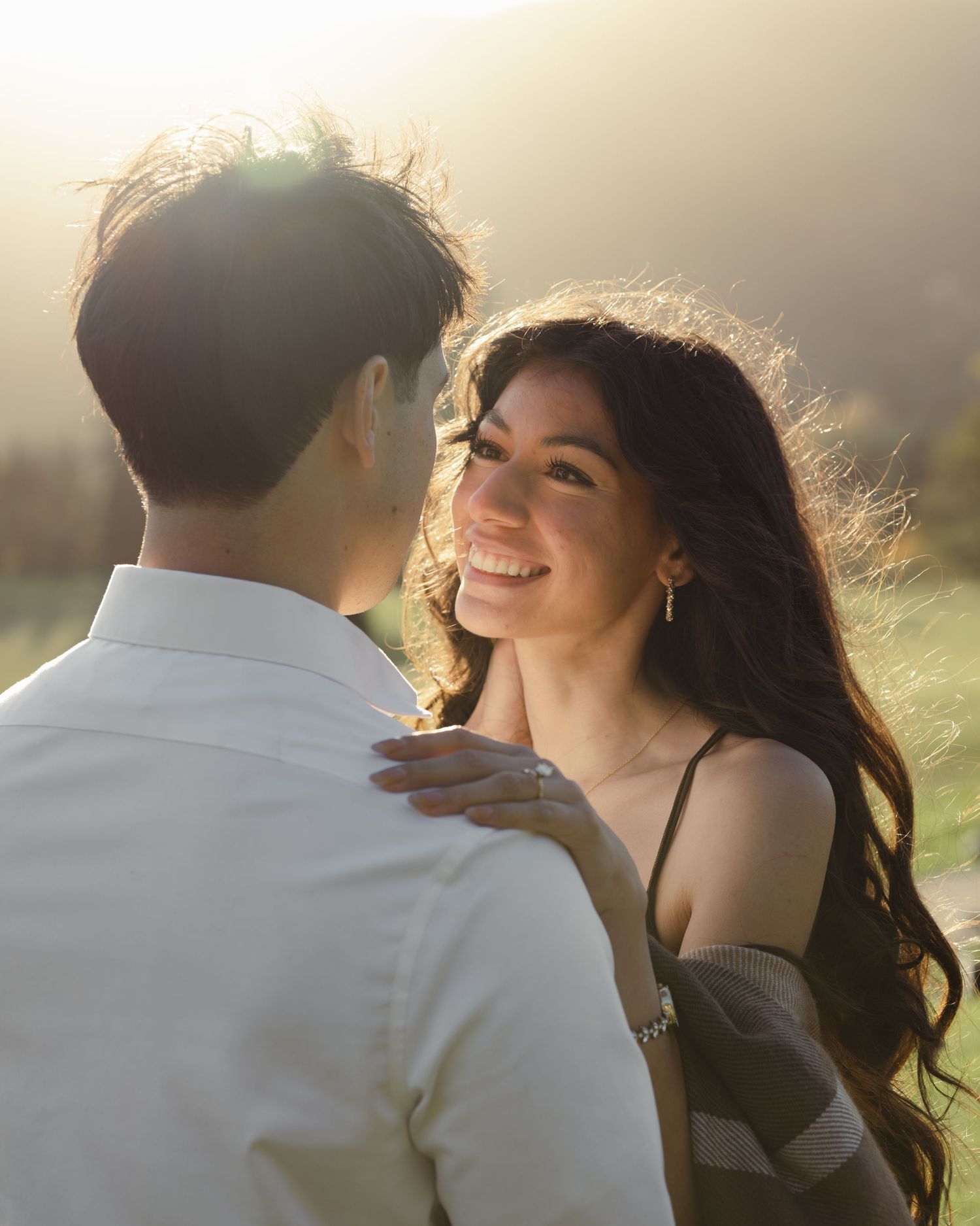 Dreamy engagement photos near Seattle, Washington in Mount Vernon, Washington during the fall.