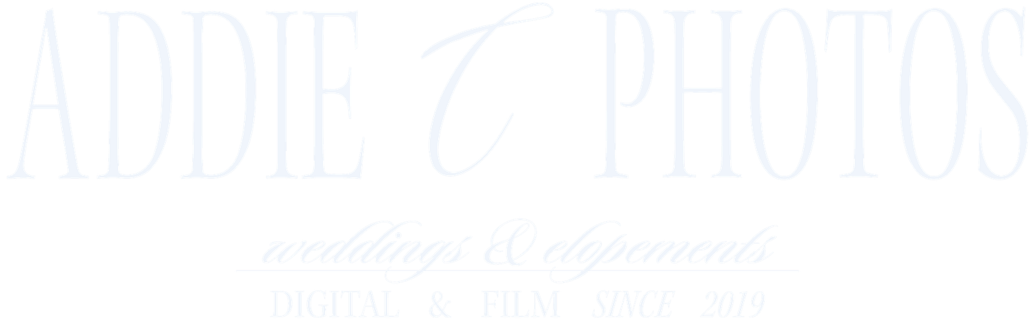 Simple gray text logo design for photography business.