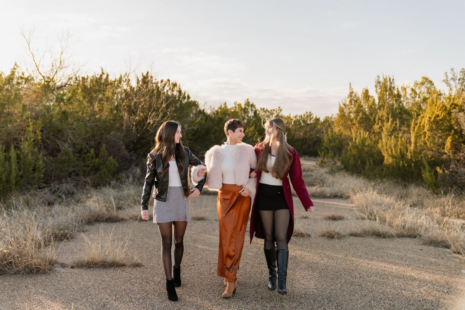 Family session at golden hour in San Angelo, Texas