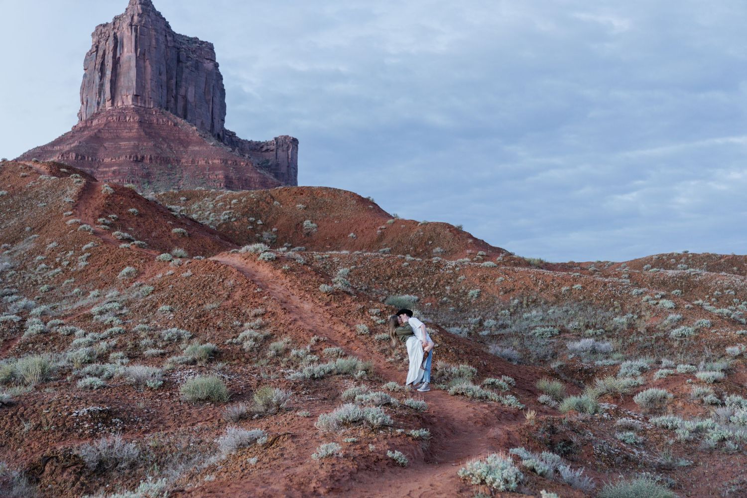 Sweet couple session at sunrise from Moab, Utah