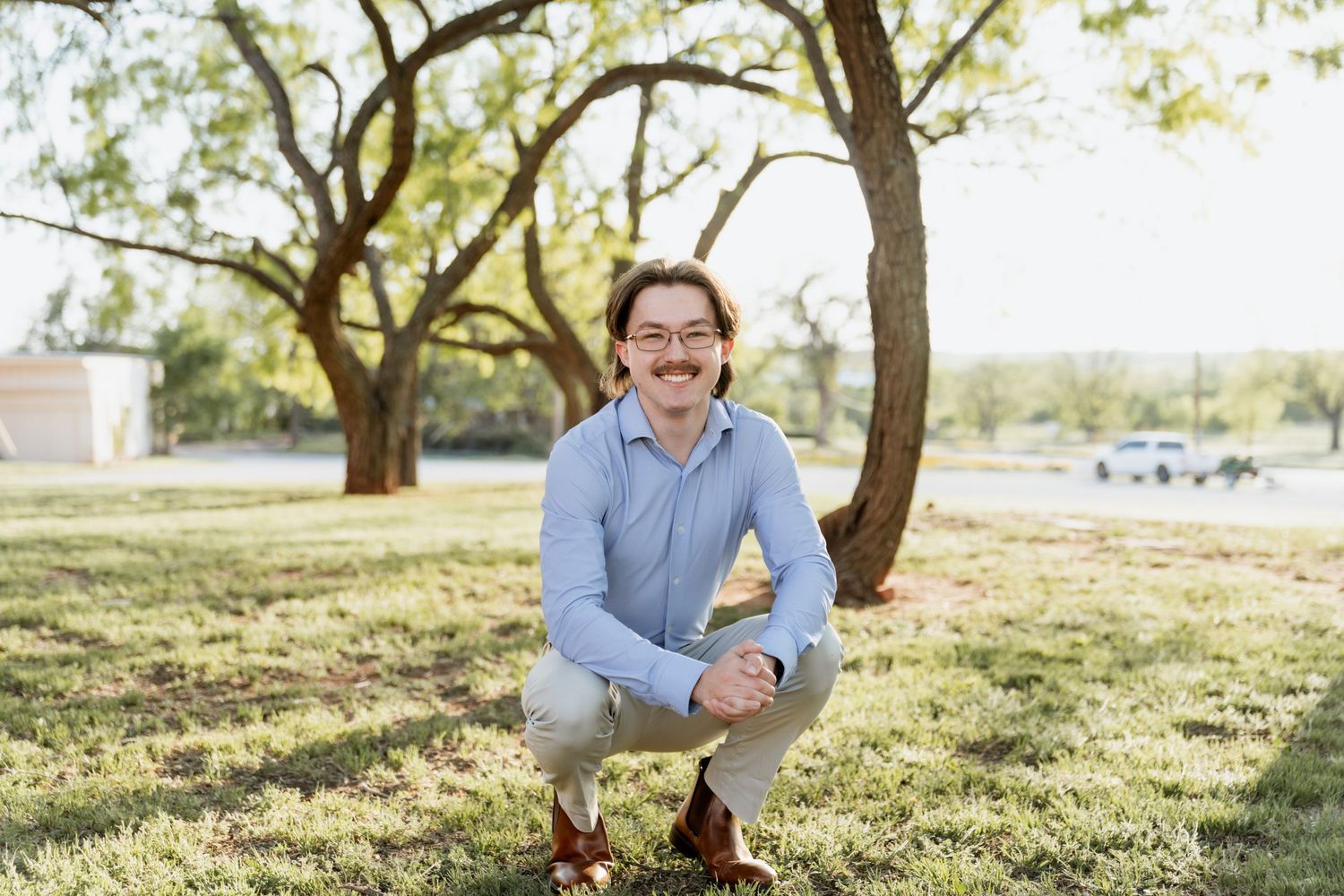 Senior boy golden hour session in Sweetwater, Texas