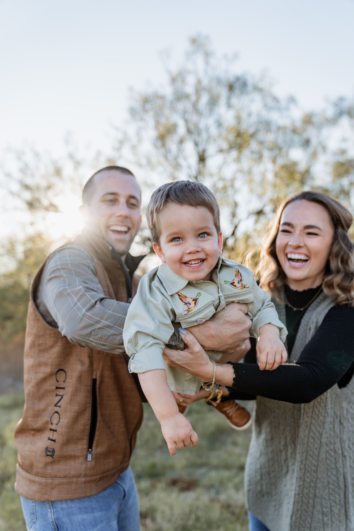 Fun family session at sunset in Sweetwater, Texas