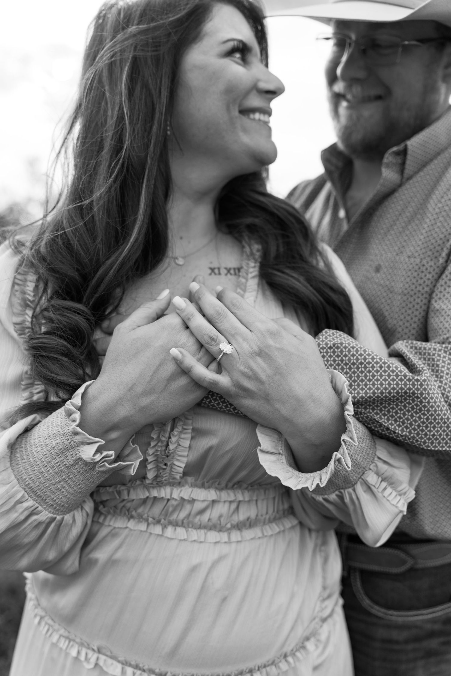 Detail shot in couple session in Sweetwater, Texas