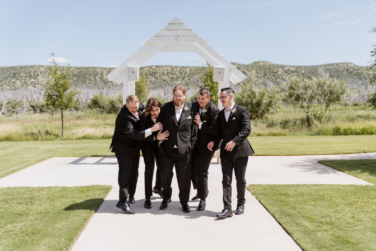 Groomsmen moments from Abilene, Texas wedding