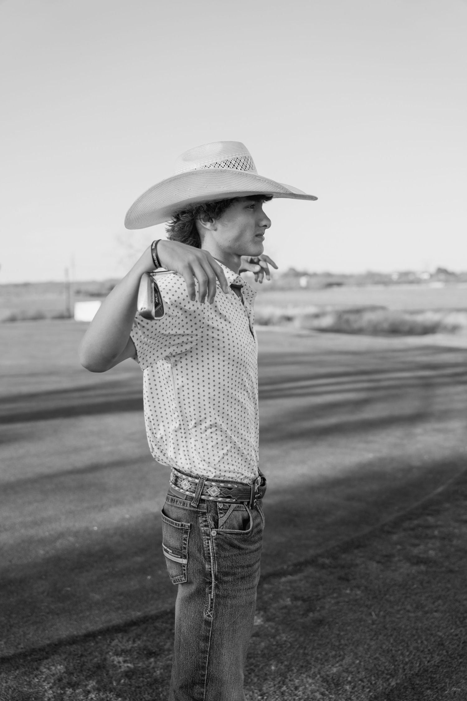 black and white senior session in Abilene, Texas
