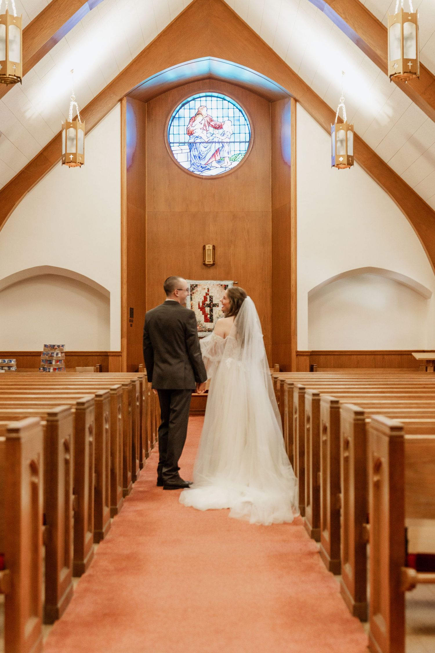 Church indoor wedding in Sweetwater, Texas