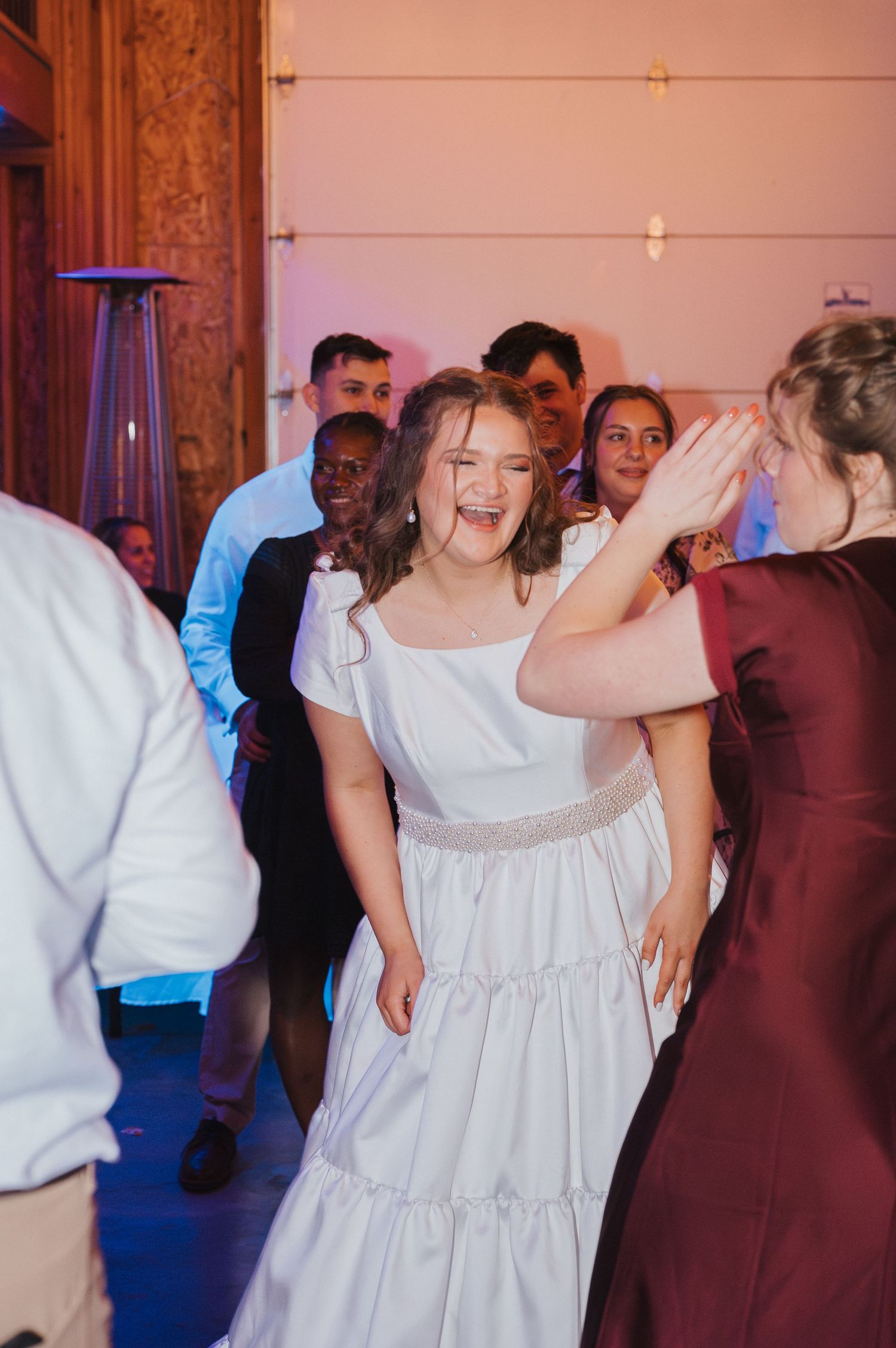 Bride dancing at a wedding reception in Kuna, Idaho
