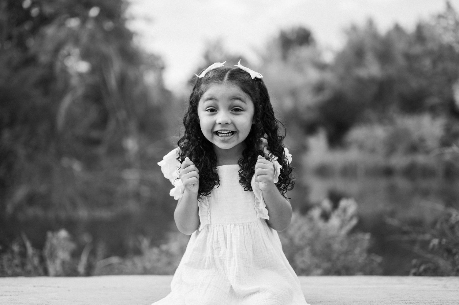 a young girl at her 4th birthday photoshoot in boise, idaho.