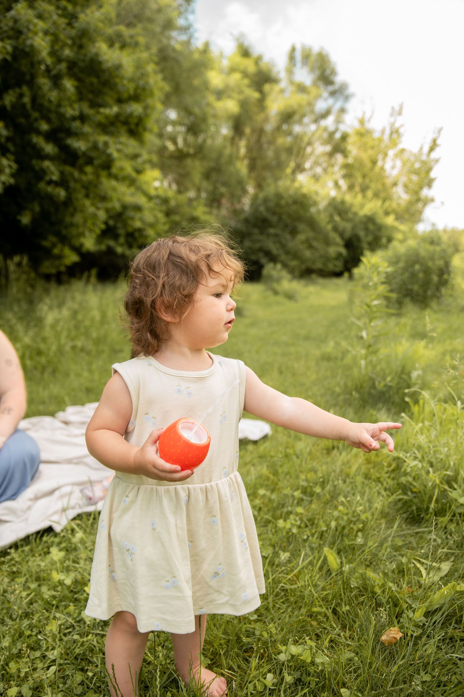 a toddler blowing bubbles in boise idaho