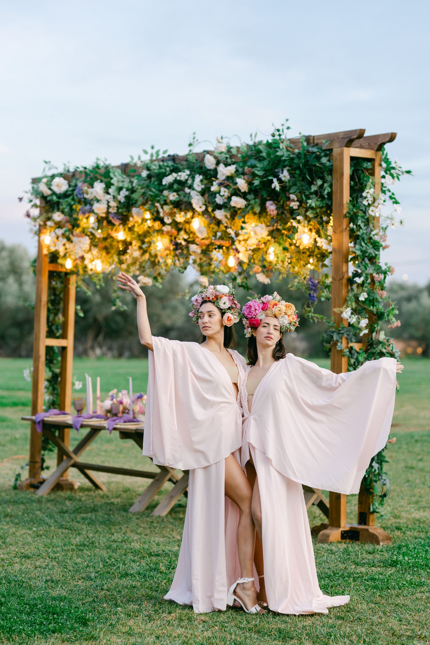 Artistic wedding at Nasioutzik Estate Athens with natural scenery and cultural charm