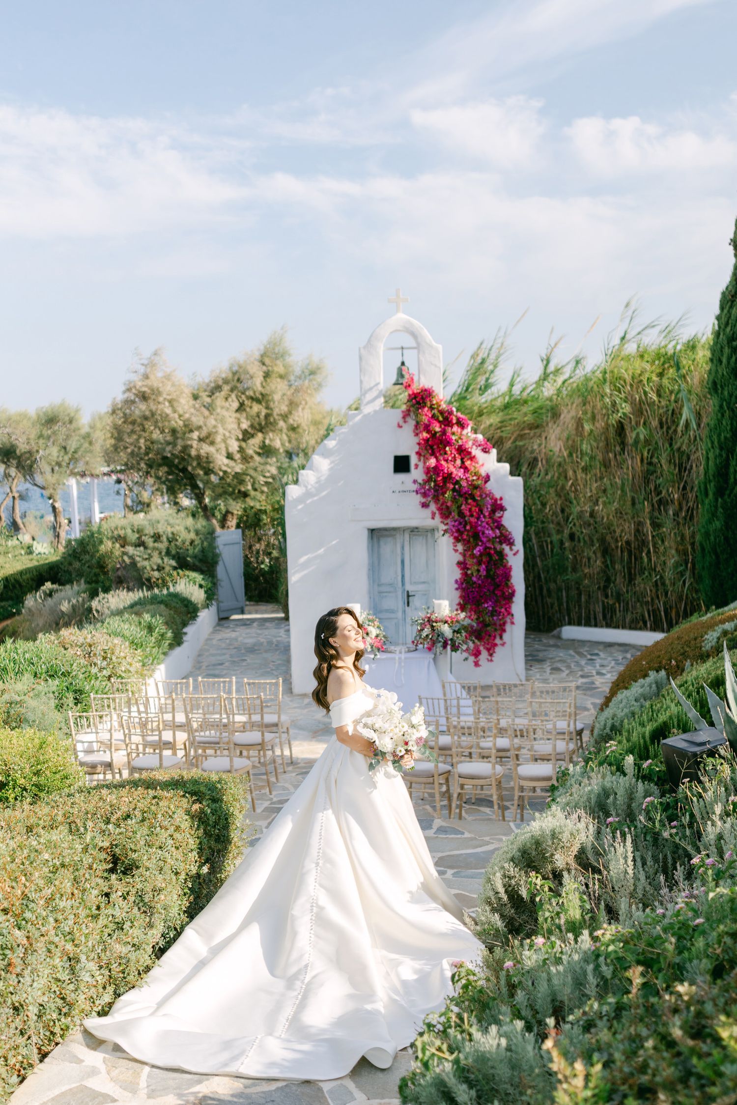 Seaside wedding reception at Island Art and Taste Athens Riviera