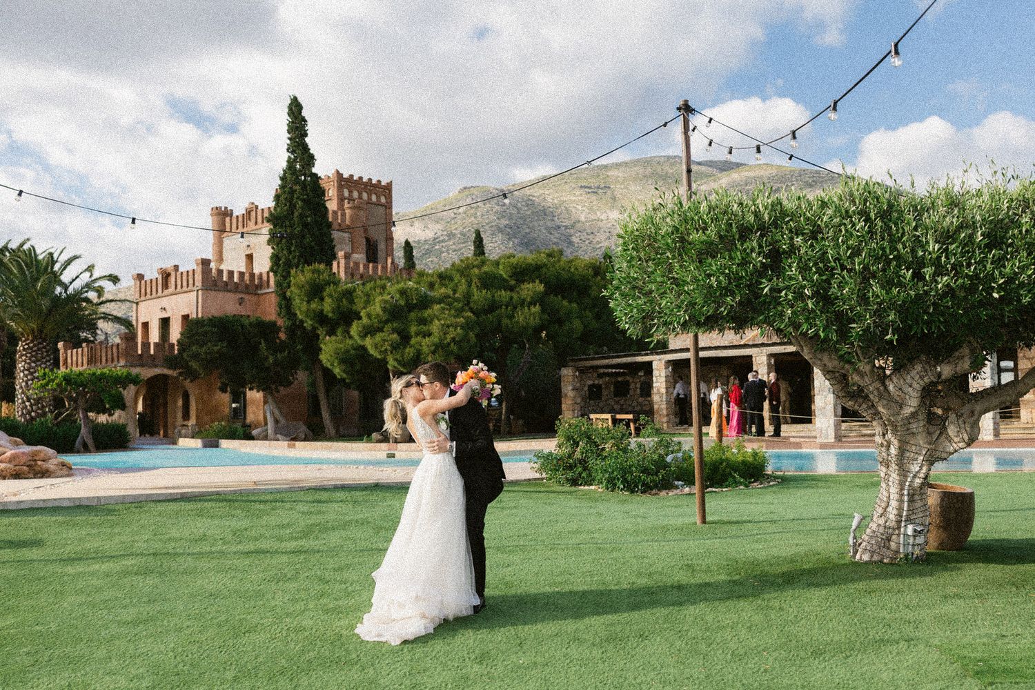 Destination wedding in Pyrgos Melissourgou photographed with romantic editorial wedding photography