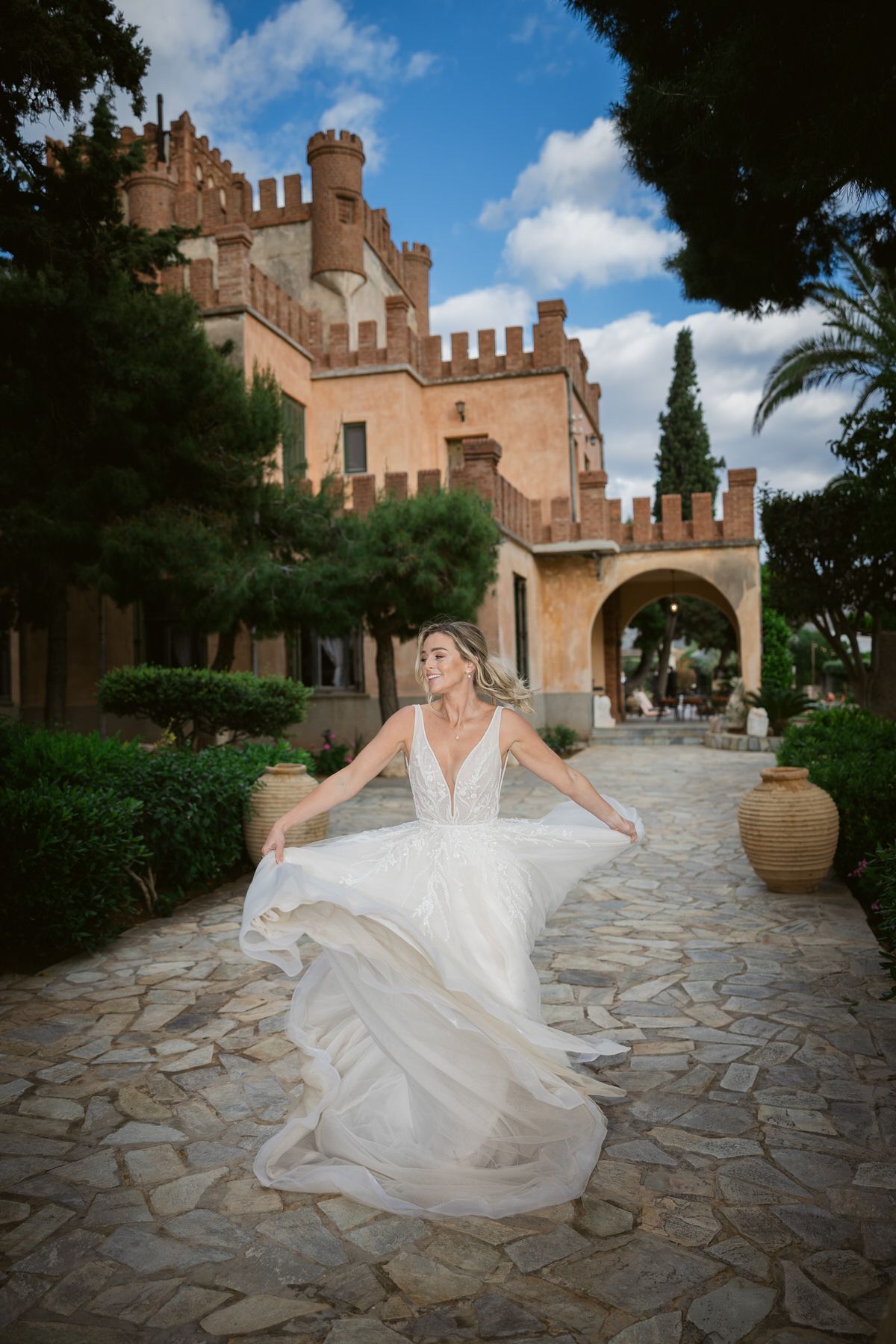 Bride preparation in Greece photographed in an editorial fine art wedding style