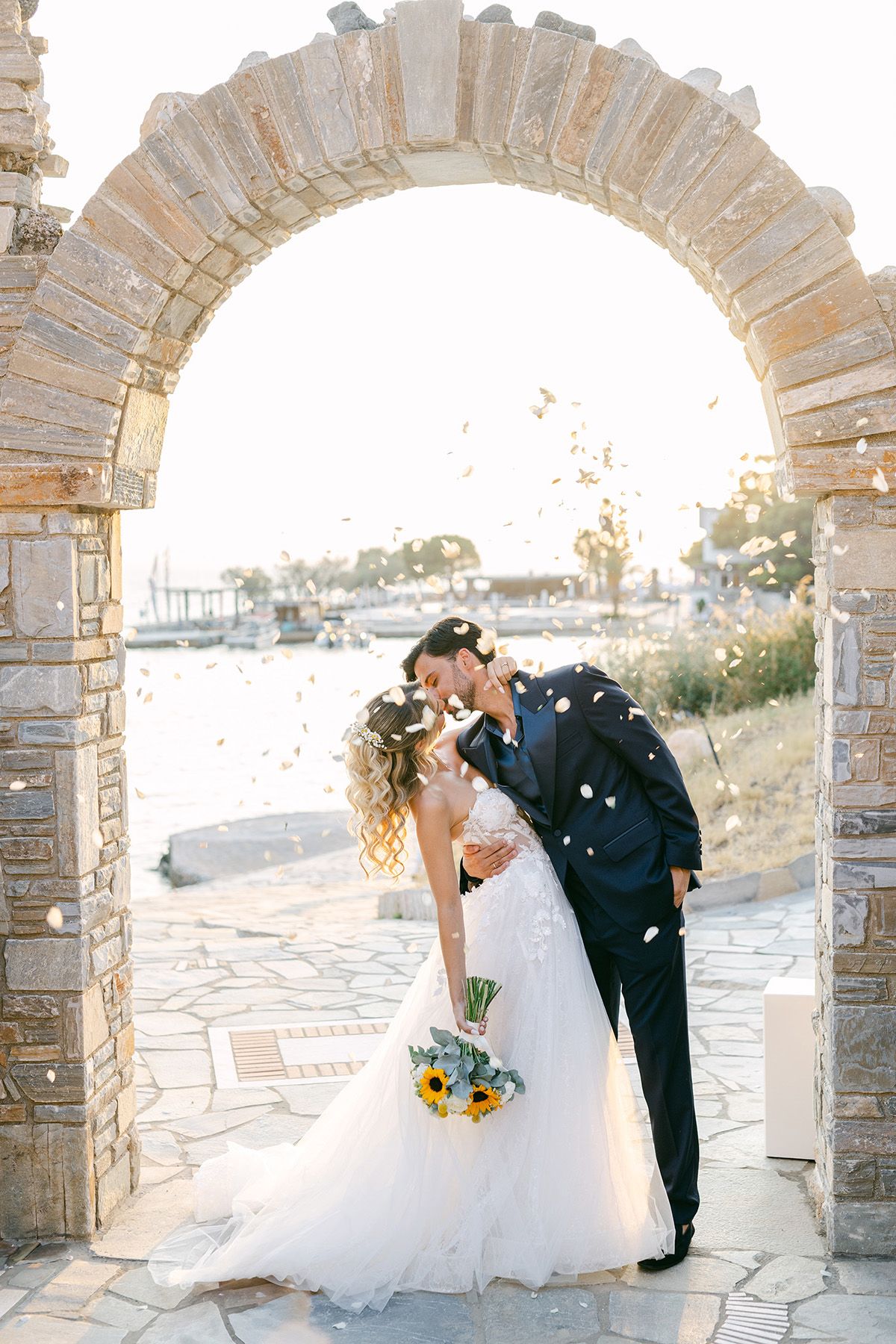 Elegant wedding photography in Greece with calm, natural light and destination feel
