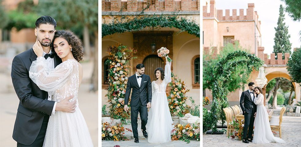 Couple portrait at Pyrgos Melissourgou in Athens, Greece, photographed in soft natural light.