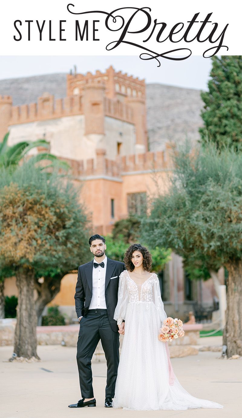 Bride and groom portrait at Pyrgos Melissourgou wedding venue in Athens, Greece.