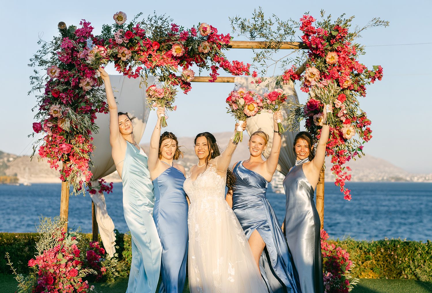 Island Resort Athens Riviera wedding sunset