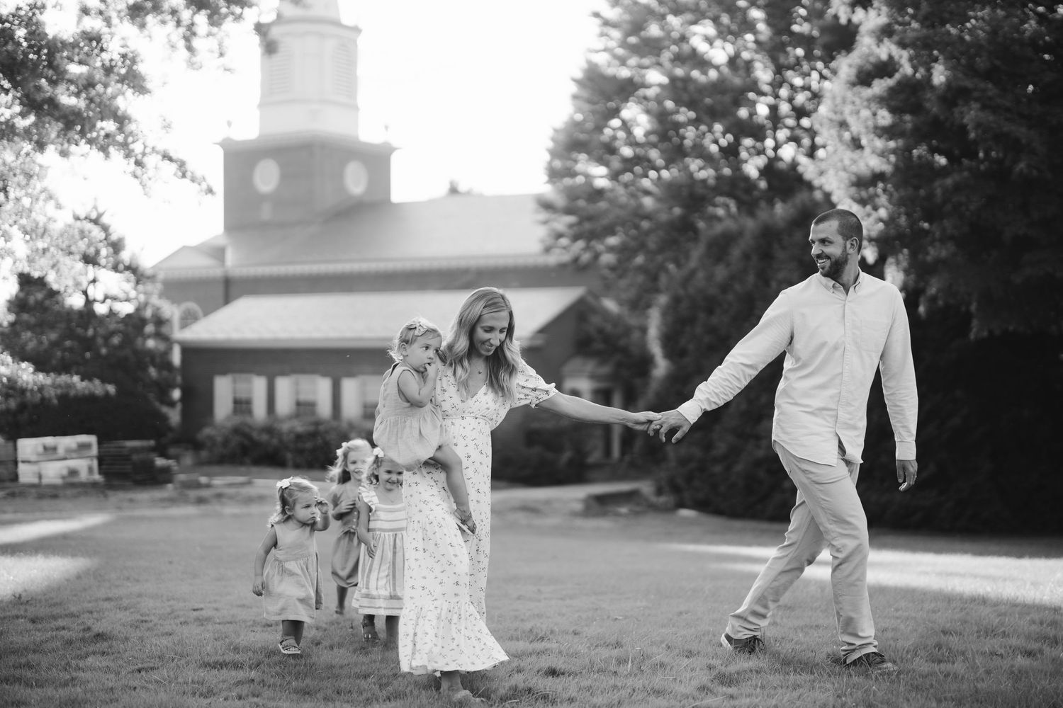 Family Portraits in front of Rooke Chapel Lewisburg PA