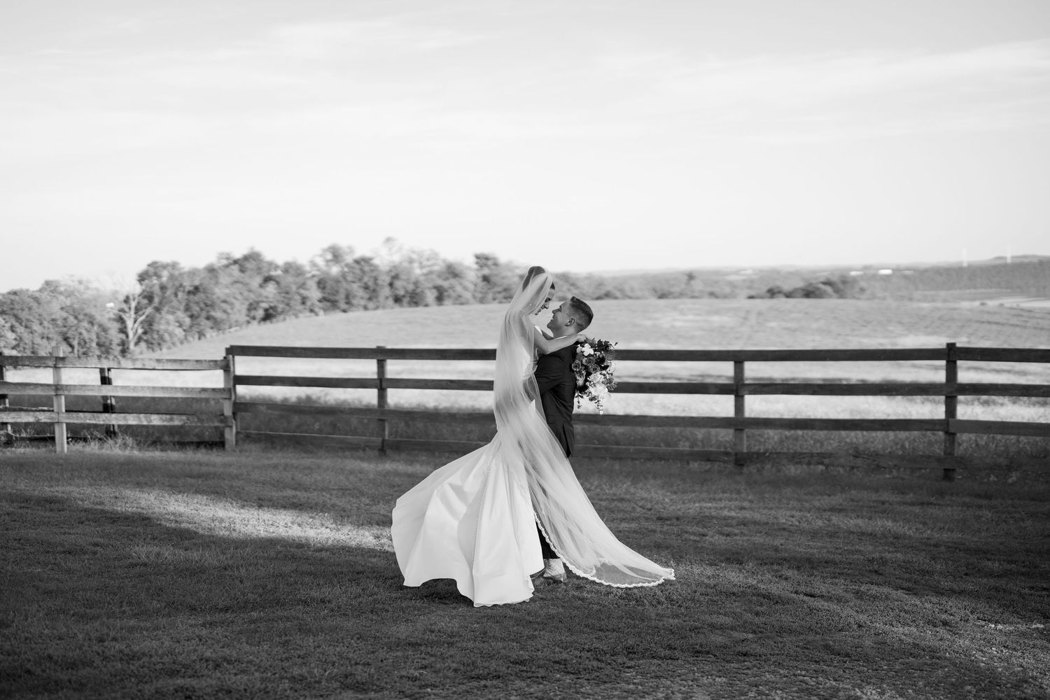 Bride and Groom at Lauxmont Farms Wedding Venue Wrightsville PA