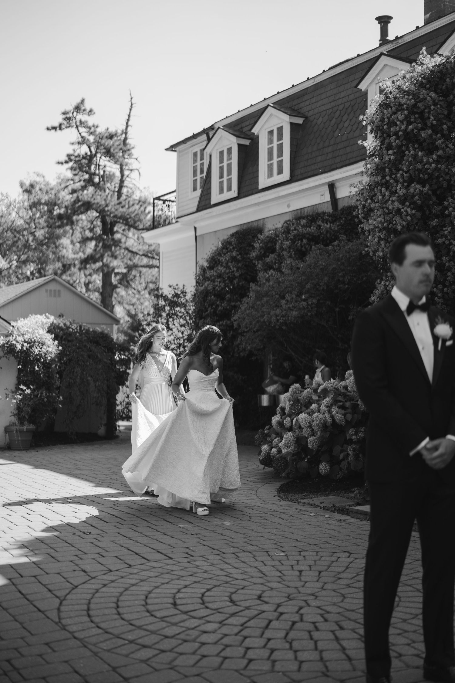Bride and Groom first look at The Inn at Barley Sheaf Farm in Holicong, PA