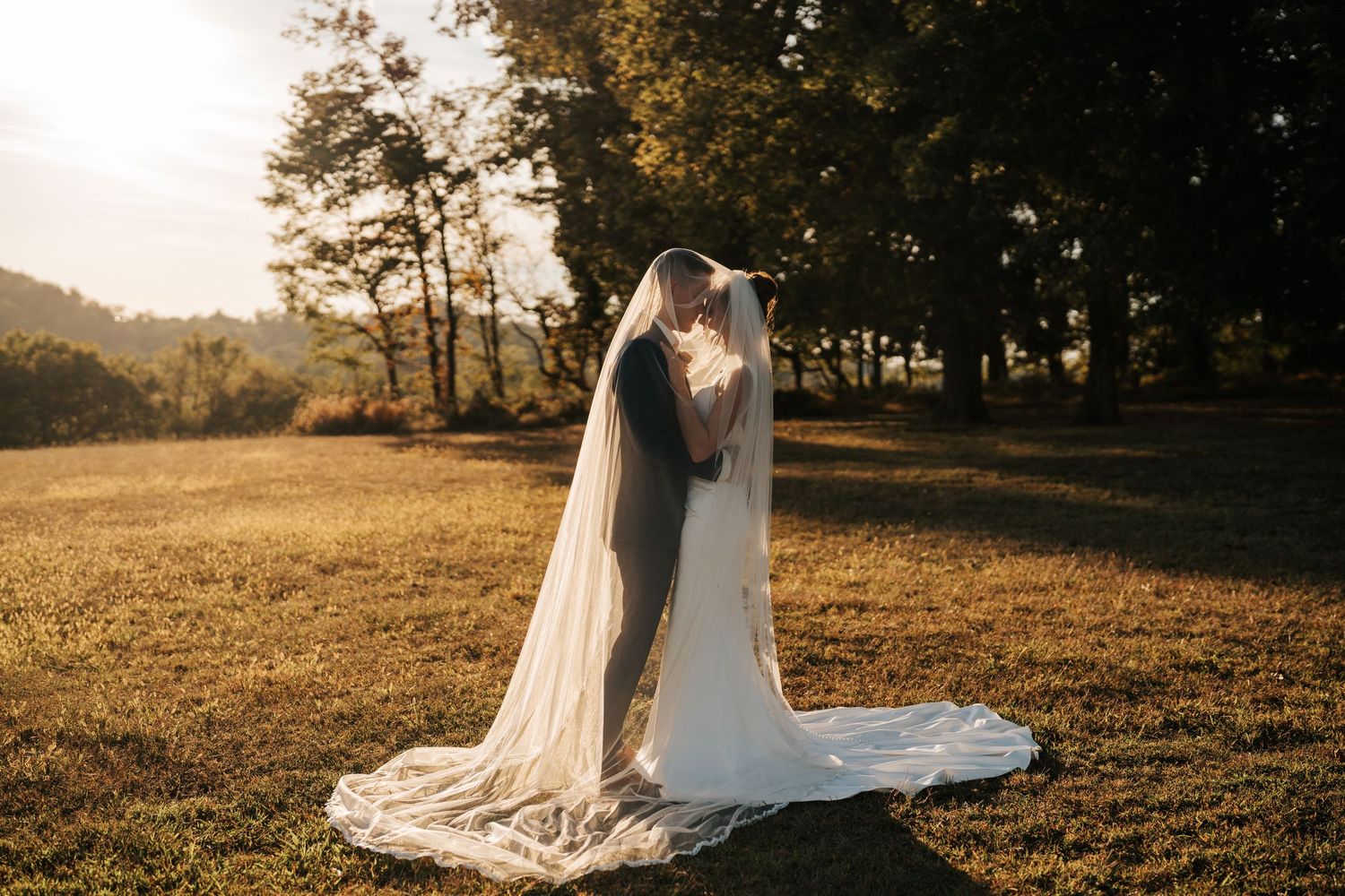 Bride and Groom at Lauxmont Farms Wedding Venue Wrightsville PA