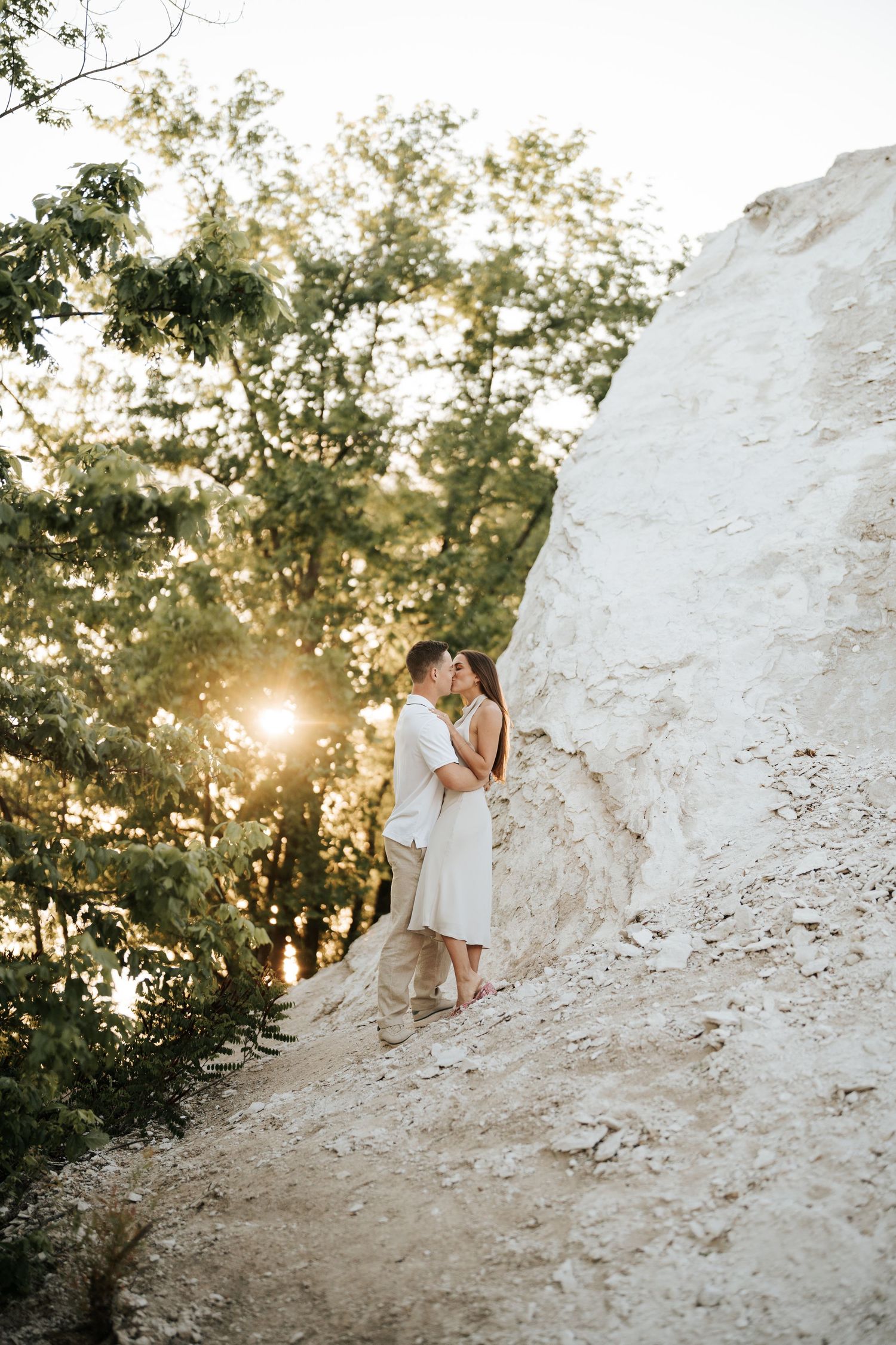 White Cliffs of Conoy Engagement Photos in Lancaster County Pennsylvania at sunset