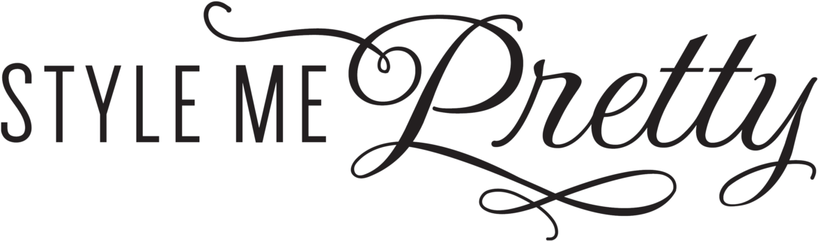 Elegant cursive typography design for 'Style Me Pretty' in black script.