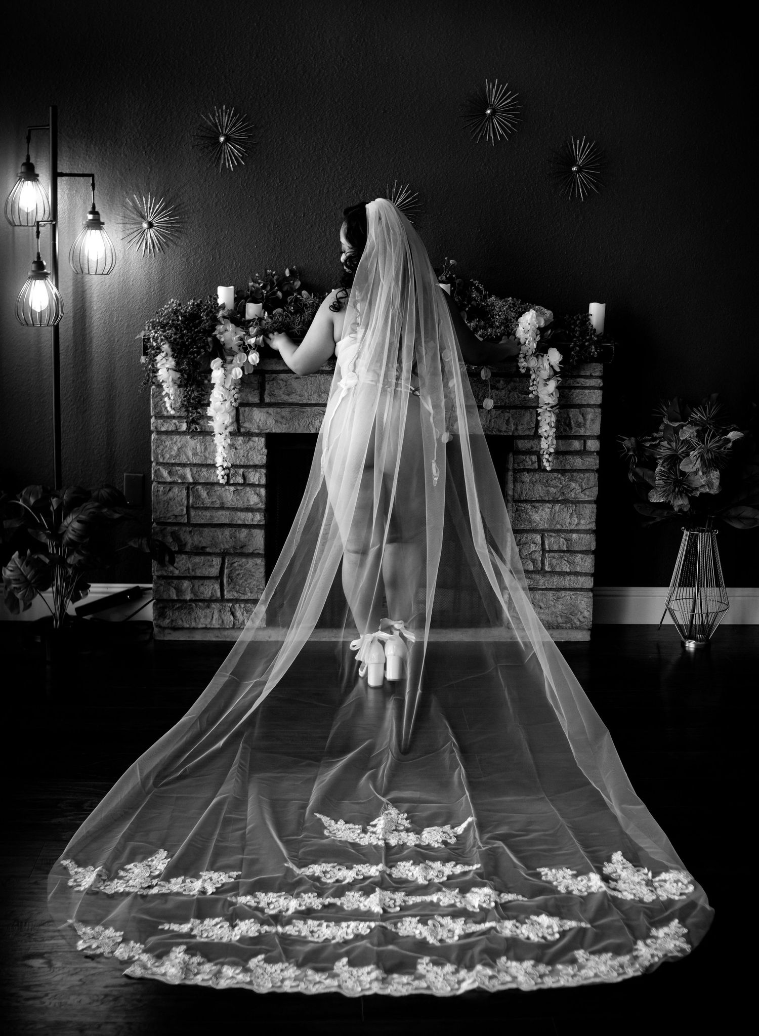 Empowering pre-wedding boudoir session in Las Vegas — a moody, luxurious celebration of confidence and romance. Elegant bridal boudoir photo
