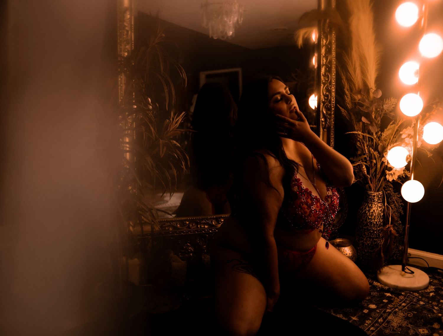timeless boudoir imagery. Romantic fine art bridal boudoir session with vintage styling and cinematic lighting.Luxury bridal boudoir.