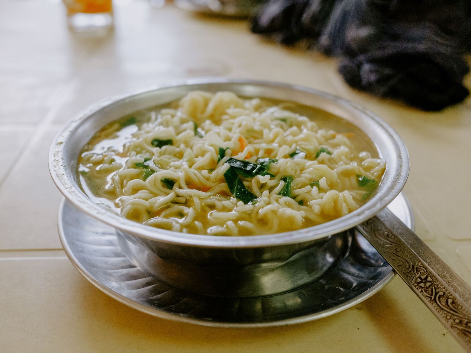 Bowl of Noodle Soup on Annapurna Circuit