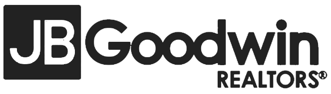 JB Goodwin Realtors logo in black and white featuring bold text and a square emblem.